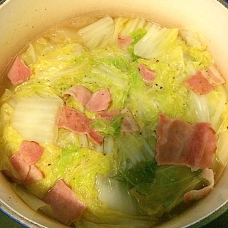 白菜のシンプル鍋
